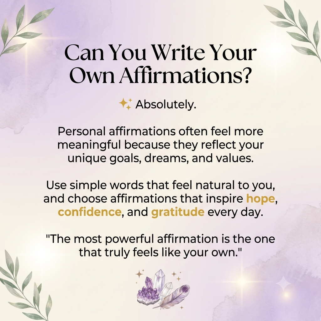 Can You Write Your Own Affirmations?